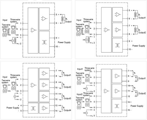 1pcs 220VAC Power Loop Signal Isolator Converter 420ma to 010v Converter(1-5V in and Out_1 in 4 Out) in Kuwait