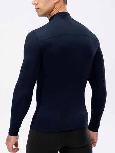 Yuerlian Fleece Men's Quarter Zip Pullover Sweatshirt Long Sleeve Shirt for Men Thermal Workout Tops Winter in Kuwait