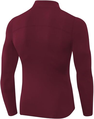 Yuerlian Fleece Men's Quarter Zip Pullover Sweatshirt Long Sleeve Shirt for Men Thermal Workout Tops Winter in Kuwait