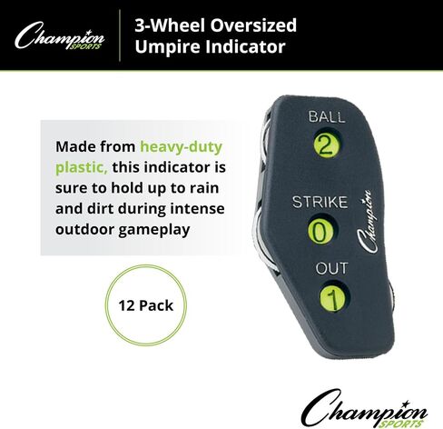 Champion Sports 3 عجلة كبيرة الحجم من البلاستيك الحكام مؤشر العد - الإضرابات والكرات والعموميات in Saudi Arabia