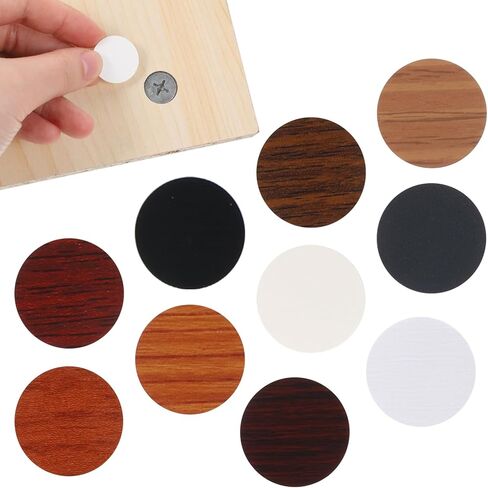 540 Pieces Screw Hole Cover Stickers, 10 Color 0.79 Inch Screw Hole Covers Self Adhesive Wood Stickers for Furniture Screws Covers Caps Dustproof Sticker for Furniture, Bookcase, Cabinets, Wall, Desk in Kuwait