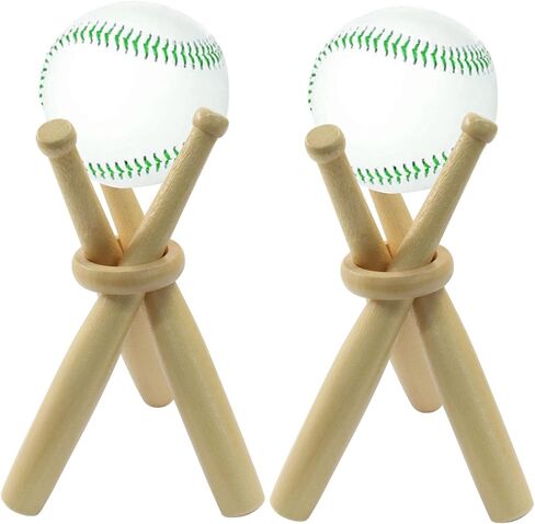 1 Pack Display Baseball Stand Holder, Wooden Holder Mini Stand, Sports Accessories for Sports Lovers/Friends in Saudi Arabia