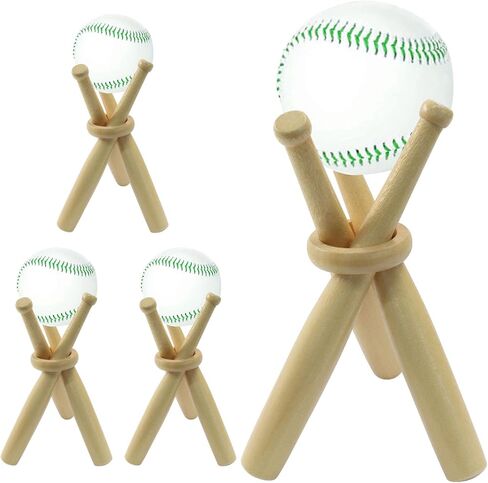 1 Pack Display Baseball Stand Holder, Wooden Holder Mini Stand, Sports Accessories for Sports Lovers/Friends in Saudi Arabia