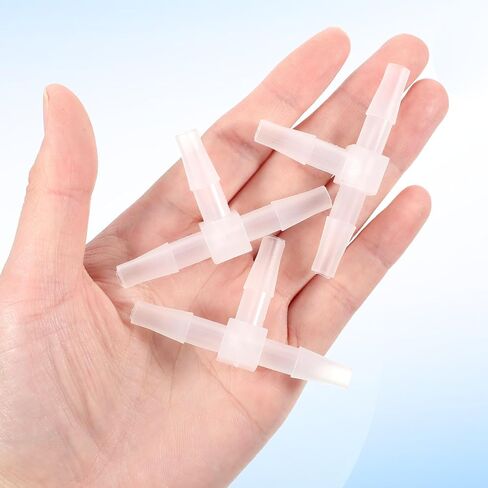 10 Pack 1/4" Tee Fitting Equal Barb, T Shaped Tee Type Fitting Equal Barbed, 3 Way Hose Barb Fittings, Plastic Hose Barbs for Fuel, Gas, Liquid, Air in Saudi Arabia