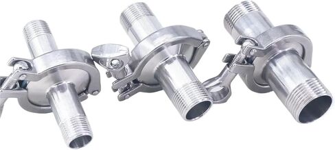1PC مجموعة Ferrule Fitting +Clamp +Gasket 1/2 "3/4" 1 "npt male -1.5" Tri Clamp 304 Stainsitive Fitting Brew Beer (3/4 ") in Saudi Arabia