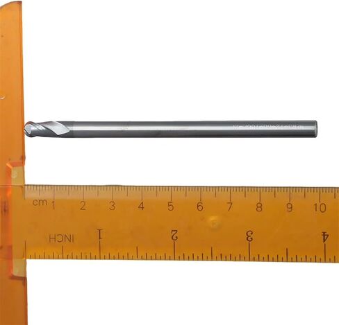 Bawho Ball Nose End Mill Carbide CNC Bits Bits Wide Application Milling Cutter سهلة الاستخدام لأدوات الطاقة العملية الأجزاء العملية 1PC (0.5mmx4mmx50mm) in Saudi Arabia