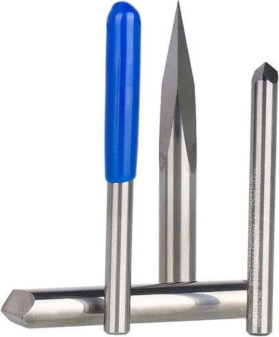4/6mm Shank 3D Milling Cutter 3 Edge Engraving Bits 20/30/40/45/60/90 Degrees Tip 0.1-0.3mm Carving Bit CNC Router Bit 1Pcs(6x0.2x90D) in Saudi Arabia