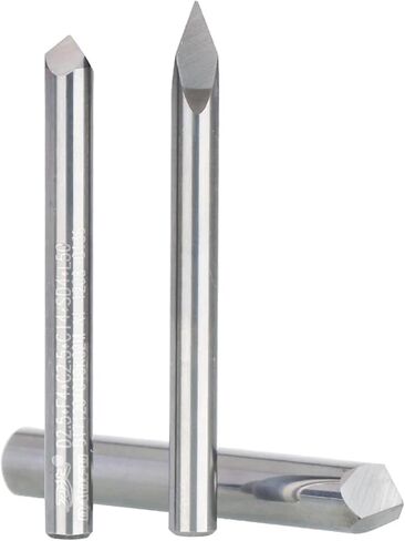 4/6mm Shank 3D Milling Cutter 3 Edge Engraving Bits 20/30/40/45/60/90 Degrees Tip 0.1-0.3mm Carving Bit CNC Router Bit 1Pcs(6x0.2x90D) in Saudi Arabia
