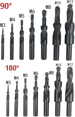 Bawho 1 Count Black Oxide HSS Countersk Step Bit ، 5 مم ، M5 (180 درجة) ، للألمنيوم النحاسي ، 1pcs in Saudi Arabia