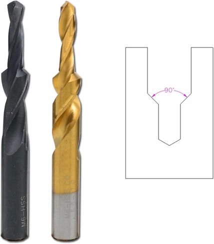 Bawho 1 Count Black Oxide HSS Countersk Step Bit ، 5 مم ، M5 (180 درجة) ، للألمنيوم النحاسي ، 1pcs in Saudi Arabia
