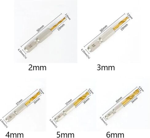 2-10MM Hex Shank Twist Drill Bit High Speed Steel Hole Opener High Hardness Wood Metal Twist Drill Bit Drilling Tools 1Pcs(2mm) in Saudi Arabia