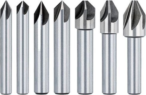 HSS Steel Chamfering Cutter 4/6/8/10/12/14/18mm 60/90 DEGREES BETINSKINCH ، حفر شطب المعادن ، قاطع الفتحة 1pcs (8x60d) in Saudi Arabia