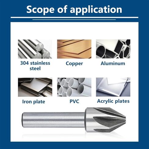 HSS Steel Chamfering Cutter 4/6/8/10/12/14/18mm 60/90 DEGREES BETINSKINCH ، حفر شطب المعادن ، قاطع الفتحة 1pcs (8x60d) in Saudi Arabia
