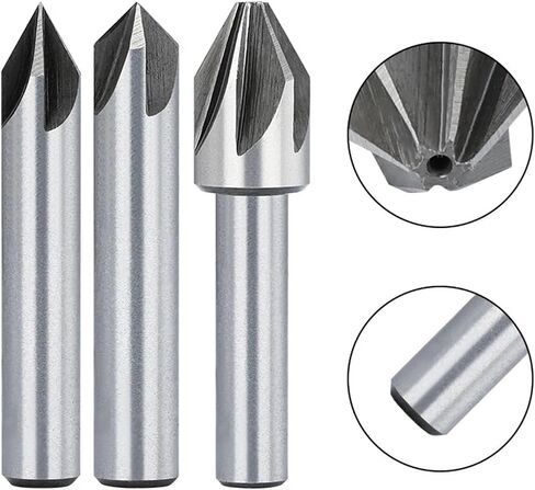 HSS Steel Chamfering Cutter 4/6/8/10/12/14/18mm 60/90 DEGREES BETINSKINCH ، حفر شطب المعادن ، قاطع الفتحة 1pcs (8x60d) in Saudi Arabia