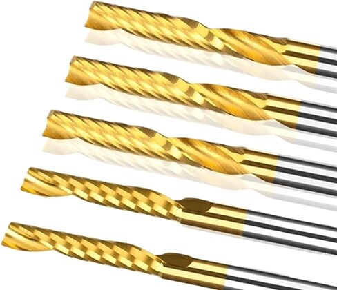 10pcs طاحونة نهاية الناي المفردة في جهاز التوجيه بتات 1/8 بوصة قاطع طحن ساق لبطن كاربريد الخشب (3.175 × 2 × 6 مم) in Saudi Arabia