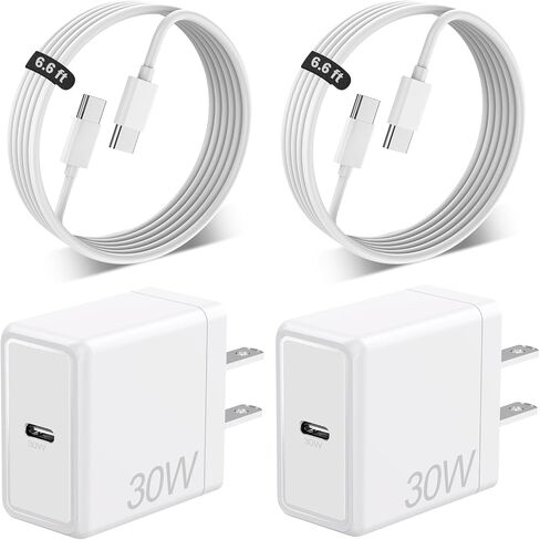 30W PD USB C Fast Charger, Looptimo Fast Charging Power Charger for Google Pixel 8 Pro/8/7 Pro/7/6a/6 Pro/6/5a/5/4, Samsung Galaxy S22/Plus/Ultra Android Phones, 6.6ft Type C Rapid Charging Cable in Kuwait