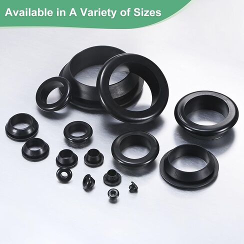 70-Pack Cable Railing Rubber Grommets, 5mm Drill Hole 3mm ID Eyelet Ring Gasket for Wiring, Wire Cable, Automotive, Metal Cable Railing Post, Car Grommet [Black] in Kuwait