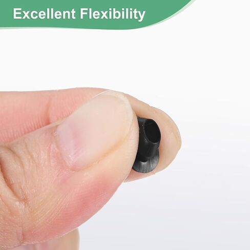 70-Pack Cable Railing Rubber Grommets, 5mm Drill Hole 3mm ID Eyelet Ring Gasket for Wiring, Wire Cable, Automotive, Metal Cable Railing Post, Car Grommet [Black] in Kuwait