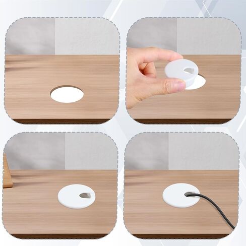 2pcs Desk Grommet 1.5 بوصة ، غطاء ثقب كابل المكتب البلاستيكي ، ومكاتب ثقب grommet لمكاتب كمبيوتر Office لتنظيم سلك الأسلاك ، أبيض in Saudi Arabia