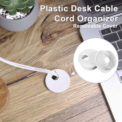 2pcs Desk Grommet 1.5 بوصة ، غطاء ثقب كابل المكتب البلاستيكي ، ومكاتب ثقب grommet لمكاتب كمبيوتر Office لتنظيم سلك الأسلاك ، أبيض in Saudi Arabia