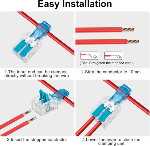LinkStyle 30pcs T انقر فوق موصلات الأسلاك ، 20-14AWG قم بتوصيل مجموعة موصلات الجهد المنخفضة ، موصل لصق الأسلاك بدون لحام. in Saudi Arabia
