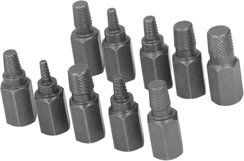 Damaged Screw Extractor Bolt Stud Remover 10Pcs Professional Chrome Vanadium Steel Hex Bolt Extractor Set for Mechanics DIY Enthusiasts in Saudi Arabia