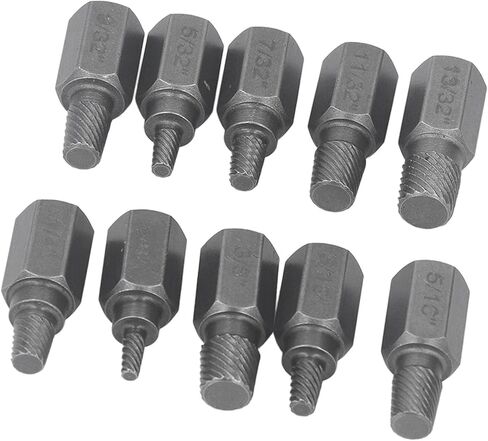 Damaged Screw Extractor Bolt Stud Remover 10Pcs Professional Chrome Vanadium Steel Hex Bolt Extractor Set for Mechanics DIY Enthusiasts in Saudi Arabia