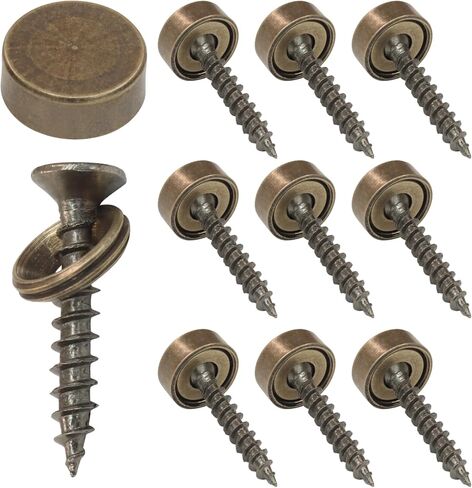 16 pcs قبعات المسمار الخشبية الزخرفية ، النحاس الذهب الرجعية القبعات الخشبية المسمار. in Kuwait