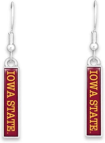 من القلب Iowa State Cyclones ، أقراط الأوجه الفضية هدية مجوهرات ISU in Saudi Arabia
