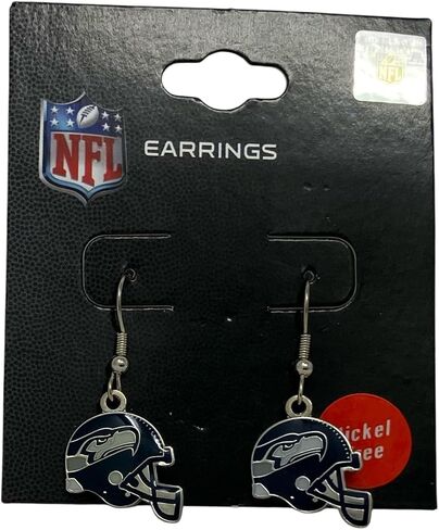 NFL Seattle Seahawks Mellem Style أقراط J-Hook Logo in Saudi Arabia
