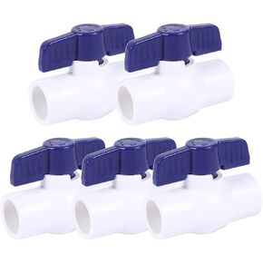 5 حزمة 3/4 '' صمام كرة PVC PVC ، أنبوب المياه PVC مغلق صمامات 3/4INCH مع منفذ التدفق الكامل المقبس المزدوج ، T HALDE SCH40 صمام التحكم البلاستيكي لمسبح السباحة ، والري ، وأنابيب الصرف الصحي in Kuwait