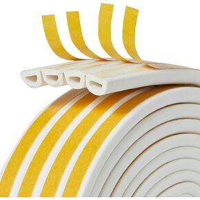 Qdishi White D-app-kape تجريد الشريط الختم 33 قدمًا حشو نافذة الباب للعزل العازلة وتوفير الطاقة ، وفجوة الدعم ذاتيًا من 5/32 إلى 13/64 بوصة in Kuwait