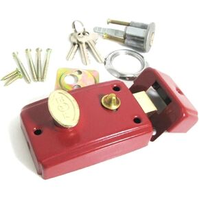 Red Vintage Door Lock with 3 Keys MMS429 1Pcs(Keyed Alike) in Saudi Arabia