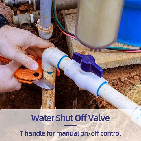 5 Pack 3/4'' Slip PVC Ball Valve, PVC Water Pipe Shut Off Valves 3/4inch with Double Socket Full Flow Port, T Handle SCH40 Plastic Control Valve for Swimming Pool, Irrigation, Sewage Pipes in Saudi Arabia