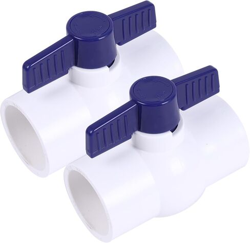 5 Pack 3/4'' Slip PVC Ball Valve, PVC Water Pipe Shut Off Valves 3/4inch with Double Socket Full Flow Port, T Handle SCH40 Plastic Control Valve for Swimming Pool, Irrigation, Sewage Pipes in Saudi Arabia