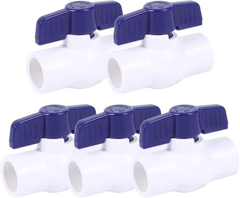 5 حزمة 3/4 '' صمام كرة PVC PVC ، أنبوب المياه PVC مغلق صمامات 3/4INCH مع منفذ التدفق الكامل المقبس المزدوج ، T HALDE SCH40 صمام التحكم البلاستيكي لمسبح السباحة ، والري ، وأنابيب الصرف الصحي in Kuwait