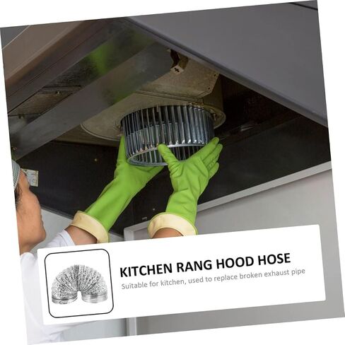 Gadpiparty Double-Layer Thick Aluminum Foil Telescopic Air Duct Flexible Vent Hose for Kitchen Exhaust High Temperature Resistant 5 Feet Length for Range Hoods and Air Conditioners in Saudi Arabia