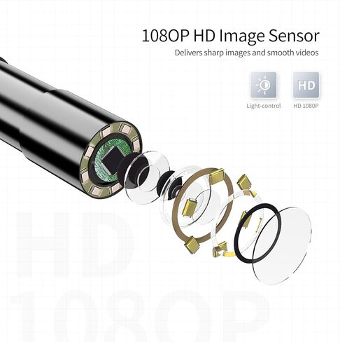 كاميرا المنظار مع 8 مصباح LED ، 1080 بكسل HD Borescope مع شاشة 4.3 '' ، الكبل شبه الصبغ ، كاميرا التفتيش المقاومة للماء IP67 للسيارات ، السباكة ، الصرف ، الأنابيب (10M (32.8 قدم)) in Saudi Arabia