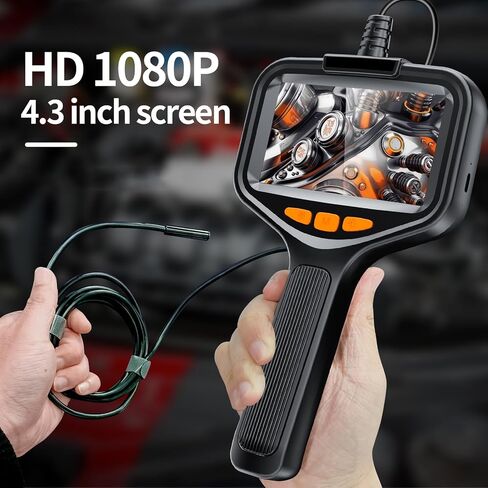 كاميرا المنظار مع 8 مصباح LED ، 1080 بكسل HD Borescope مع شاشة 4.3 '' ، الكبل شبه الصبغ ، كاميرا التفتيش المقاومة للماء IP67 للسيارات ، السباكة ، الصرف ، الأنابيب (10M (32.8 قدم)) in Saudi Arabia