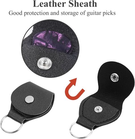 Hennaja Adjustable Guitar Strap Includes 2 Strap Locks & 2 Matching Picks & 1 Picks Holder & 1 leather Strap Button. in Kuwait