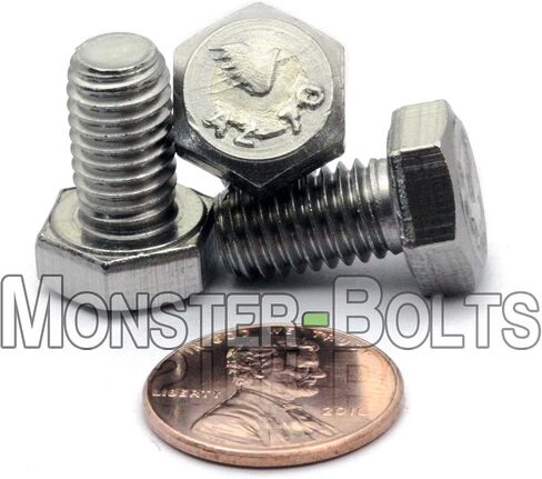 MonsterBolts - M8 x 35mm Hex Head Cap Screws, DIN 933, A2 Stainless Steel, 10 Pack in Saudi Arabia
