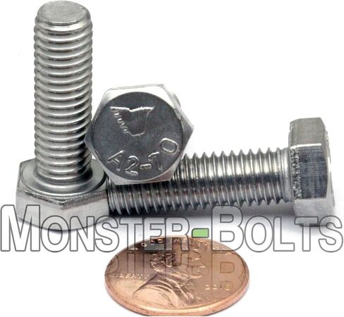 MonsterBolts - M8 x 35mm Hex Head Cap Screws, DIN 933, A2 Stainless Steel, 10 Pack in Saudi Arabia