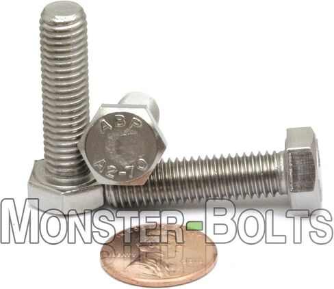 MonsterBolts - M8 x 35mm Hex Head Cap Screws, DIN 933, A2 Stainless Steel, 10 Pack in Saudi Arabia