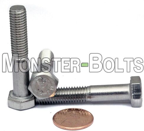 MonsterBolts - M8 x 35mm Hex Head Cap Screws, DIN 933, A2 Stainless Steel, 10 Pack in Saudi Arabia
