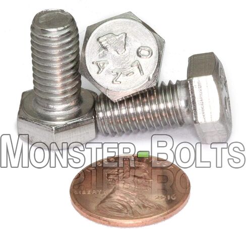MonsterBolts - M8 x 35mm Hex Head Cap Screws, DIN 933, A2 Stainless Steel, 10 Pack in Saudi Arabia