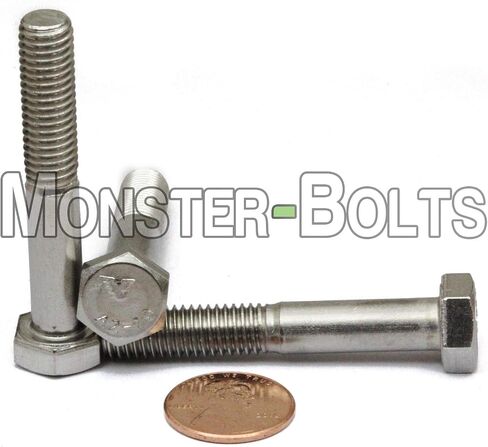 MonsterBolts - M8 x 35mm Hex Head Cap Screws, DIN 933, A2 Stainless Steel, 10 Pack in Saudi Arabia