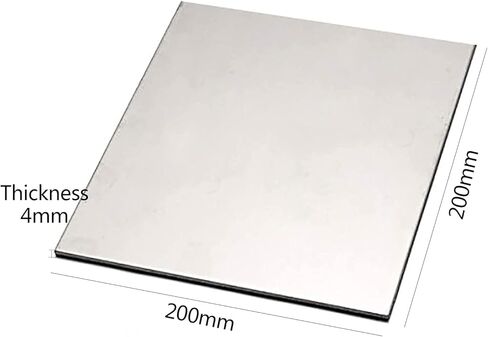 Metal Sheet, TC4 Titanium Thin Plate 200×200×2Mm-200×200×5Mm Titanium Alloy Plate Sheet Suitable for DIY Alloys Supply,200×200×2mm(200x200x2mm) in Saudi Arabia