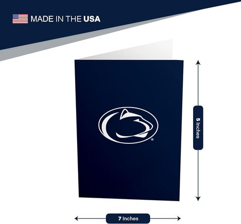 بطاقة تحية صحراء Penn State 5 × 7 بوصة بطاقته في جامعة ولاية بنسلفانيا PSU Nittany Lions بطاقات طوية واحدة مع احتفال بحفل المغلف مرخص رسميًا (بطاقة 5x7 A - عيد ميلاد) in Saudi Arabia