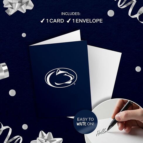 بطاقة تحية صحراء Penn State 5 × 7 بوصة بطاقته في جامعة ولاية بنسلفانيا PSU Nittany Lions بطاقات طوية واحدة مع احتفال بحفل المغلف مرخص رسميًا (بطاقة 5x7 A - عيد ميلاد) in Saudi Arabia