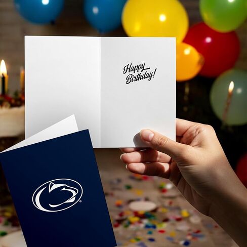 بطاقة تحية صحراء Penn State 5 × 7 بوصة بطاقته في جامعة ولاية بنسلفانيا PSU Nittany Lions بطاقات طوية واحدة مع احتفال بحفل المغلف مرخص رسميًا (بطاقة 5x7 A - عيد ميلاد) in Saudi Arabia